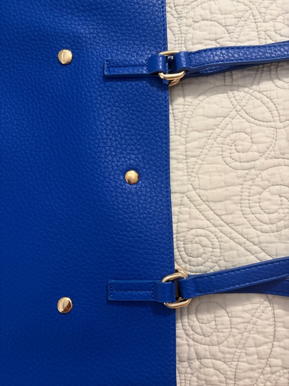 Montana West Vibrant Blue Tote Bag with Detachable Zippered Pouch - Picture 11 of 14